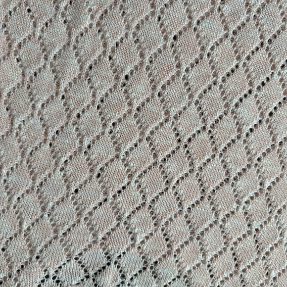Vintage Light Pink & White Crochet Knit Top - Picture 15 of 15